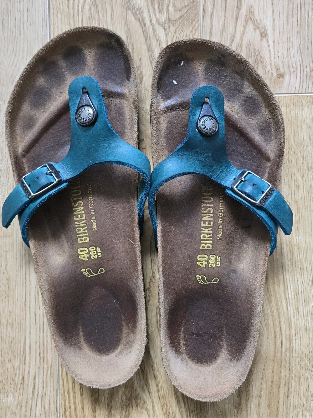 BIRKENSTOCK  Turquoise Classic Sandal Made in Germany Euro Size 40
